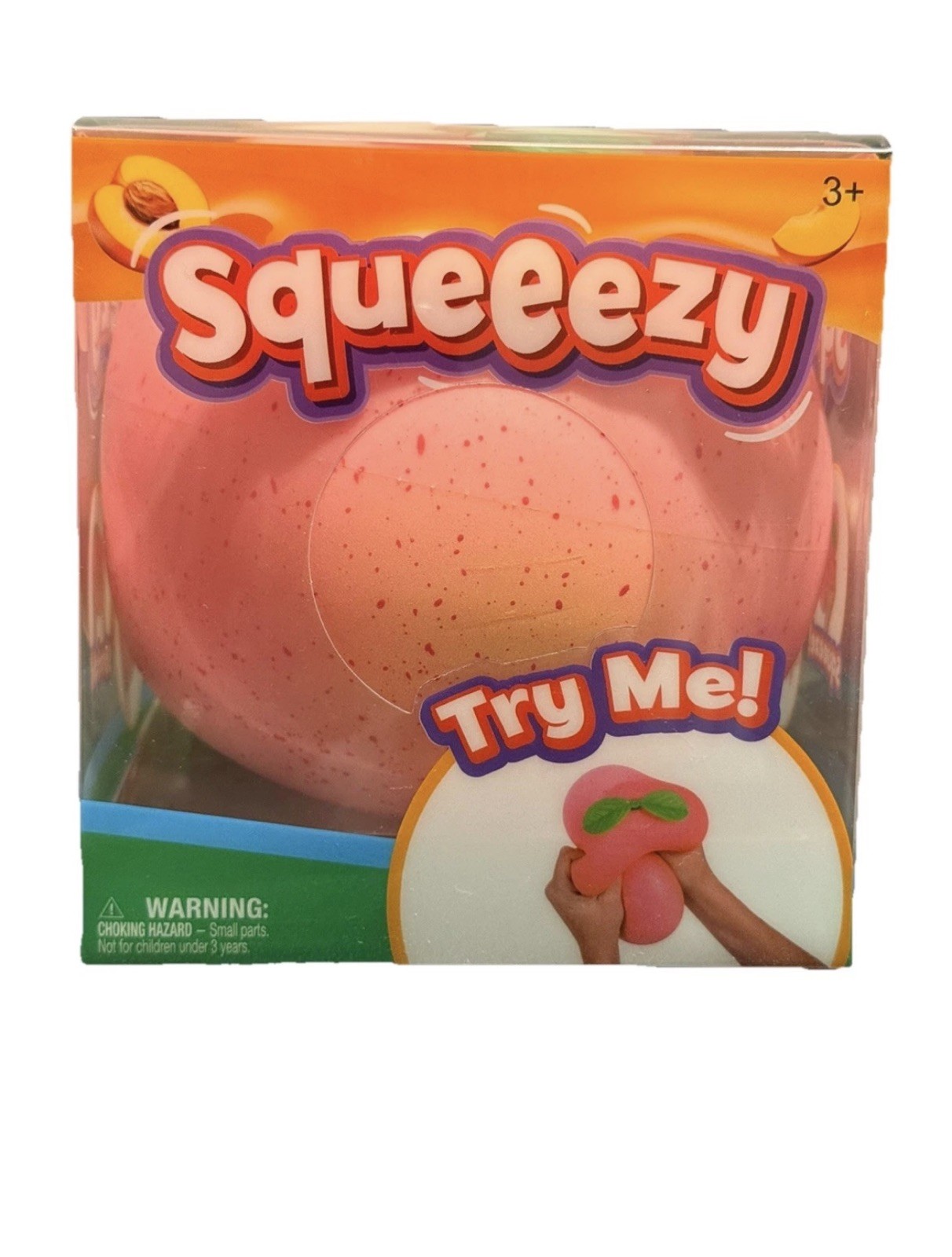 Jumbo Squeezy Speckled Peachy Squishy Toy, SAME DAY SHIP