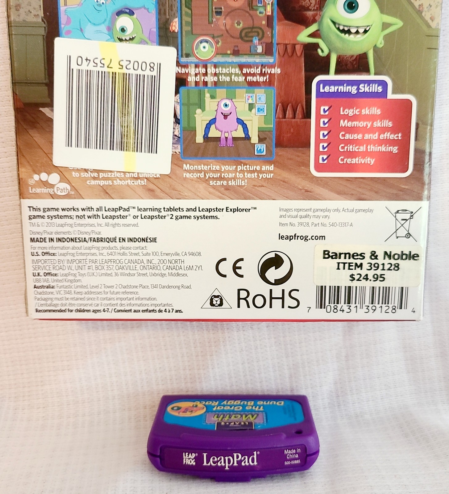 LeapFrog Learning Games Disney Pixar Monsters University & Great Dune Buggy Race