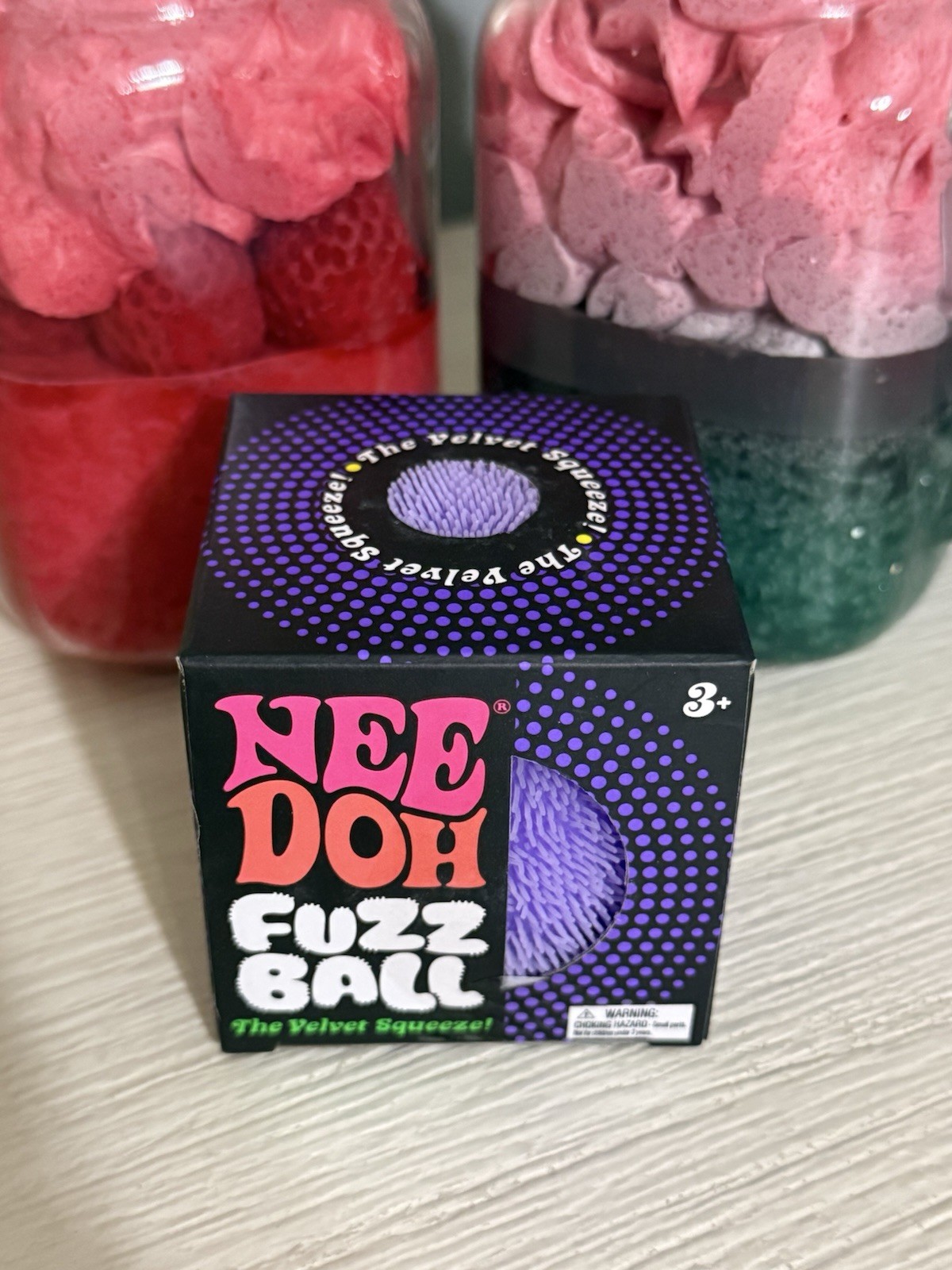NEW Purple Needoh FUZZ BALL Nee Doh Squishy Fuzzball AUTHENTIC US Squeeze Squish