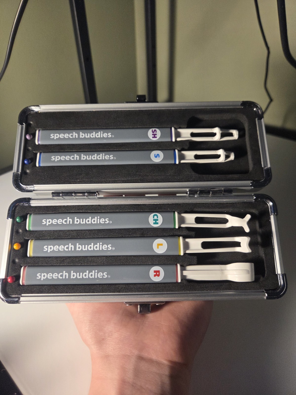 Speech Buddies Set of 5 Speech Therapy Articulation Tools w/ Hard Case!!!!!!