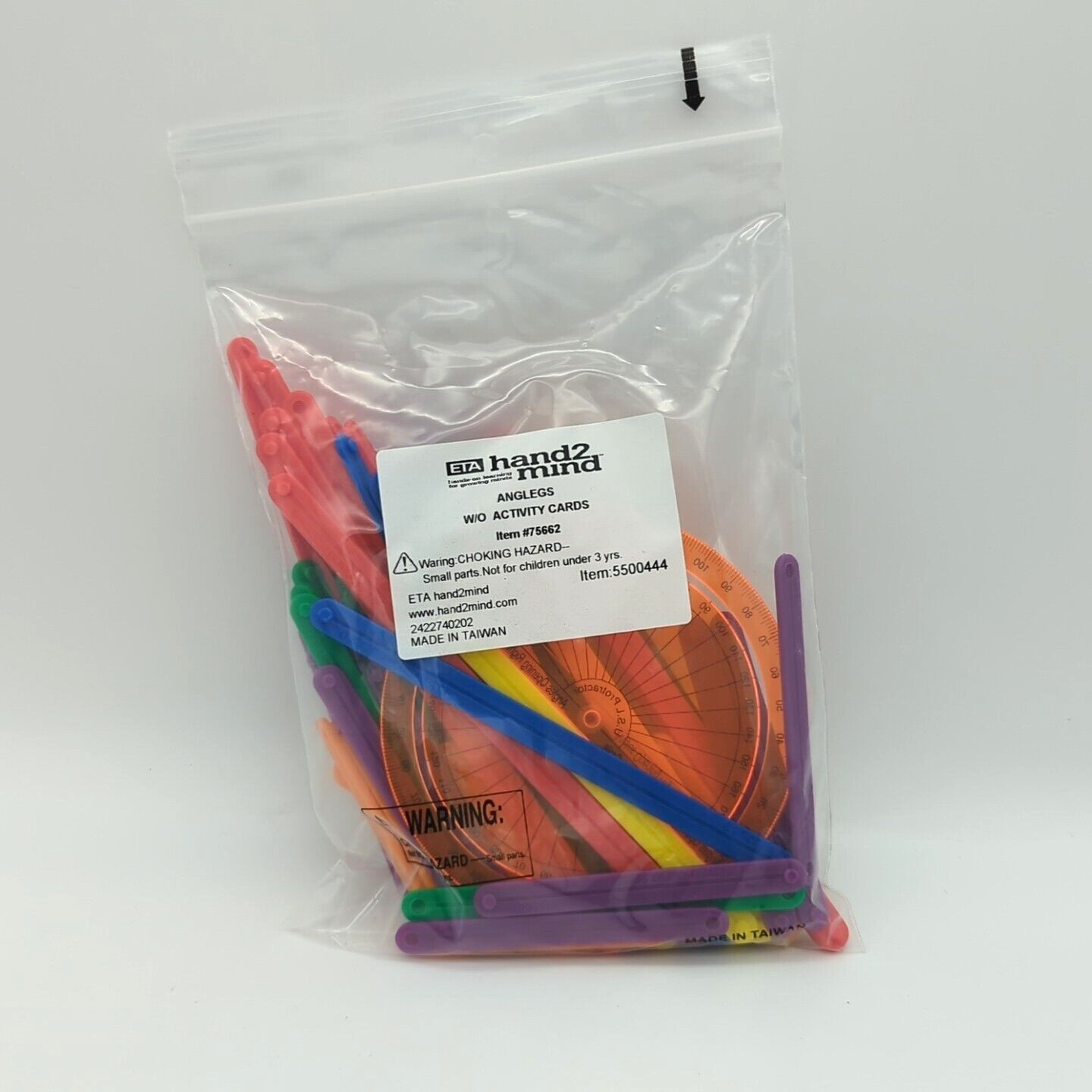ETA hand2mind ANGLEGS Starter Kit with Protractor w/o activity cards