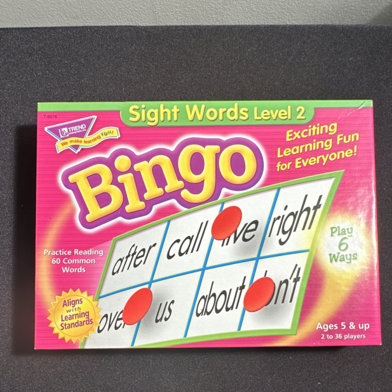 TREND Enterprises Sight Words Bingo Level 1 & 2 Educational Game Ages 5 & Up