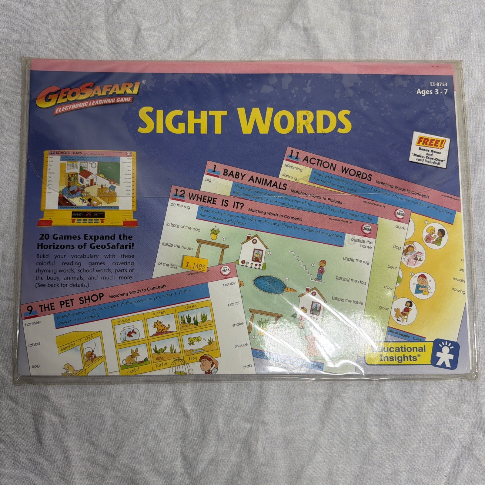 Geo Safari Electronic Learning Game- Sight Words