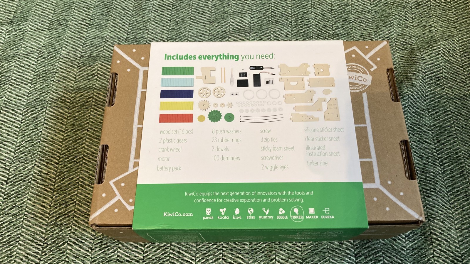 KiwiCo Tinker Crate Domino Machine | STEM Engineering Kit Ages 9+ | Unused