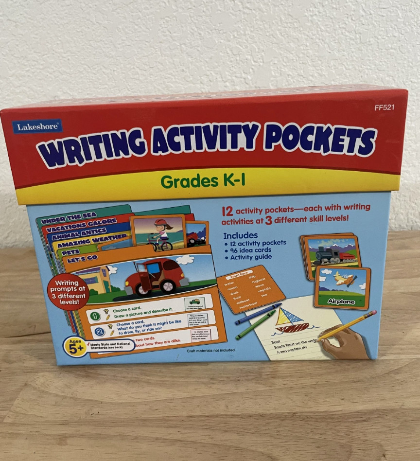 Lakeshore Writing Activity Pockets Grades K-1 Complete Learning Set