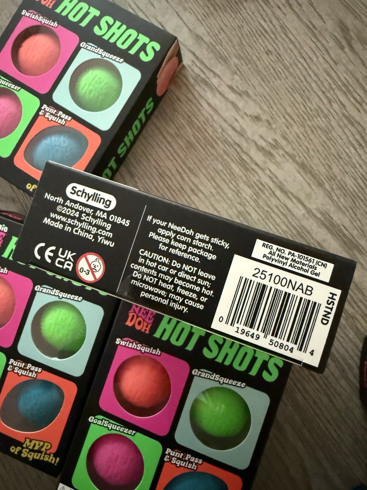 Needoh HOT SHOTS 4 Pack Lot Bundle Schylling Sports Themed New & Sealed RARE!