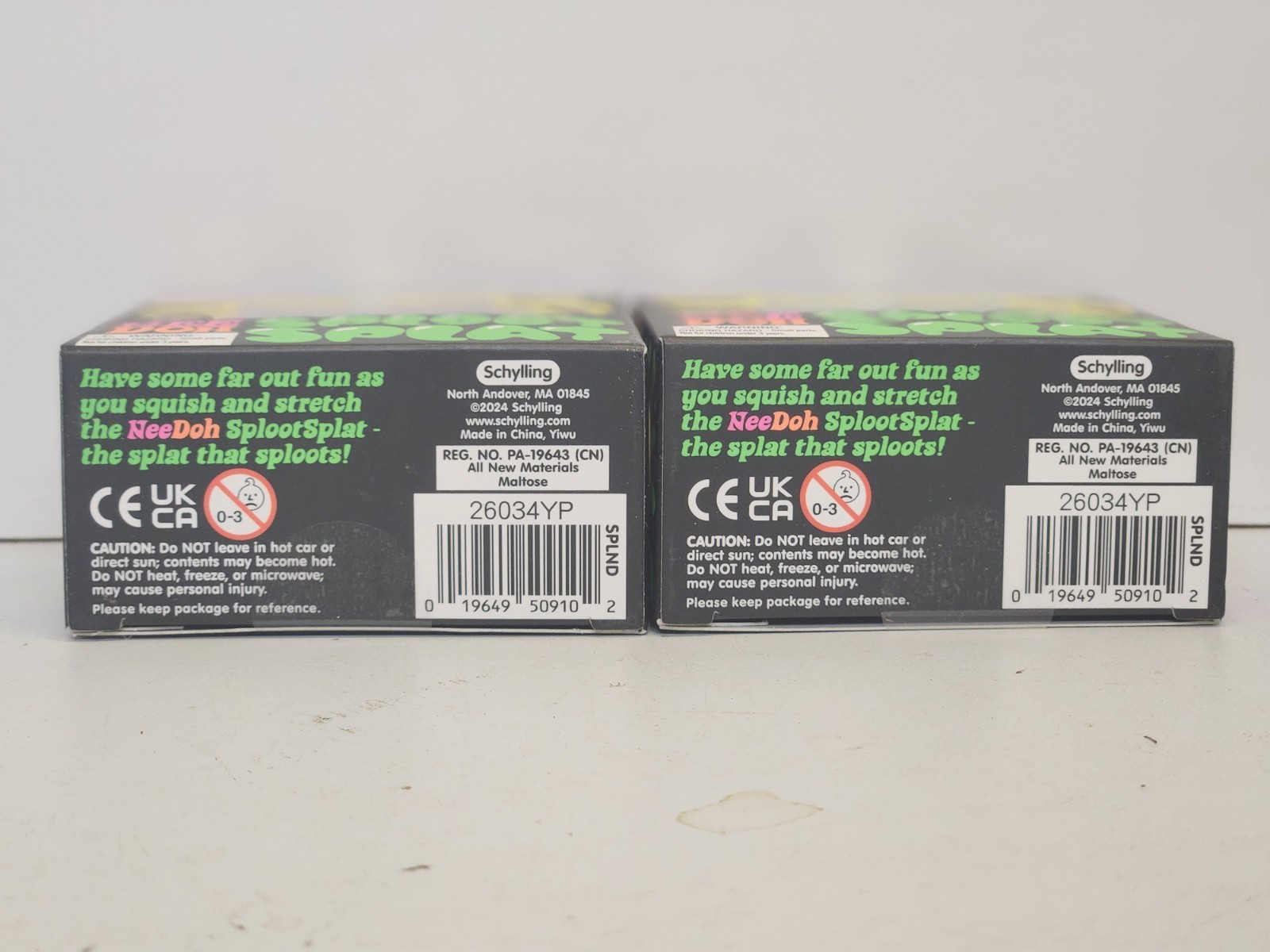NeeDoh Sploot Splat All Three Colors Green & Pink Lot Of 2 (FREE SHIPPING)