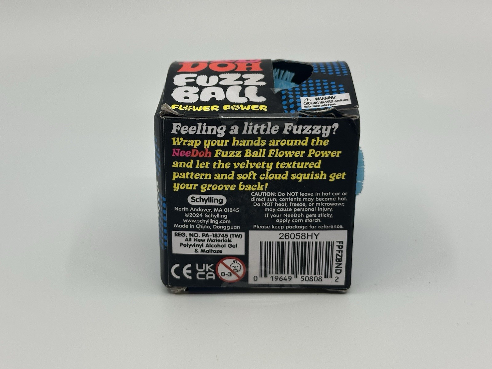 Blue Needoh FUZZ BALL Flower Power Nee Doh Squishy NEE-DOH Fuzzball AUTHENTIC