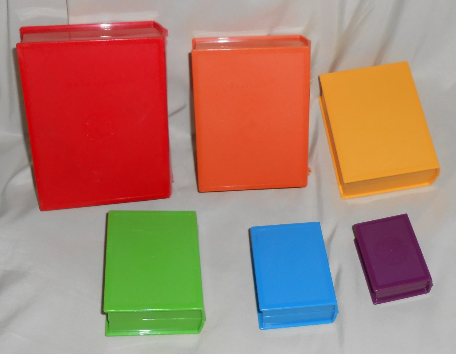 Vintage TupperToys 1987 Tupperware Alphabet Nesting Books (Complete) Damaged