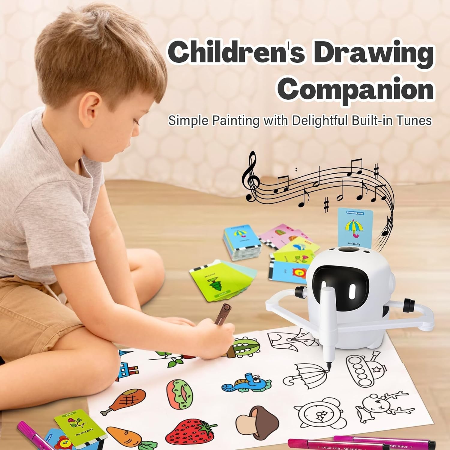 Educational Drawing Machine for Kids – Voice-Controlled & 150 Creative Cards