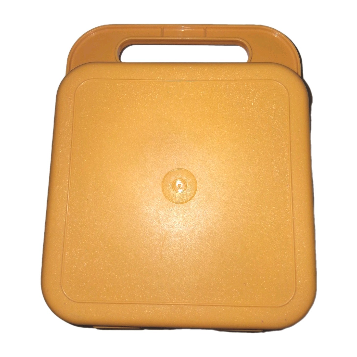 Vtg Tupperware Alphabet Carry Case 20 Stencil Lot Yellow ABC Pencil Lunch Box
