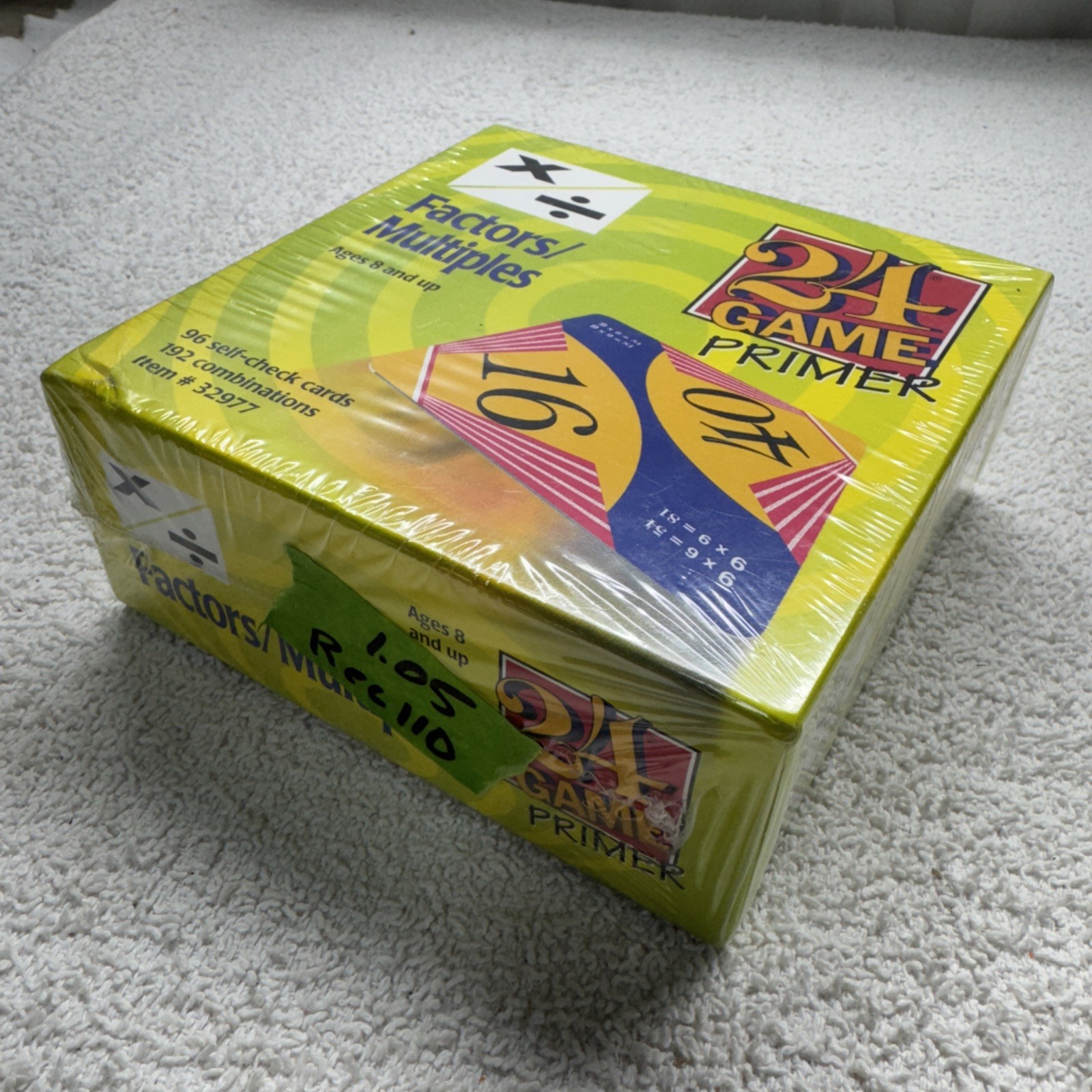 24 Game Primer Factors/Multiples 96 Self Check Math Cards Ages 8 And Up BN2