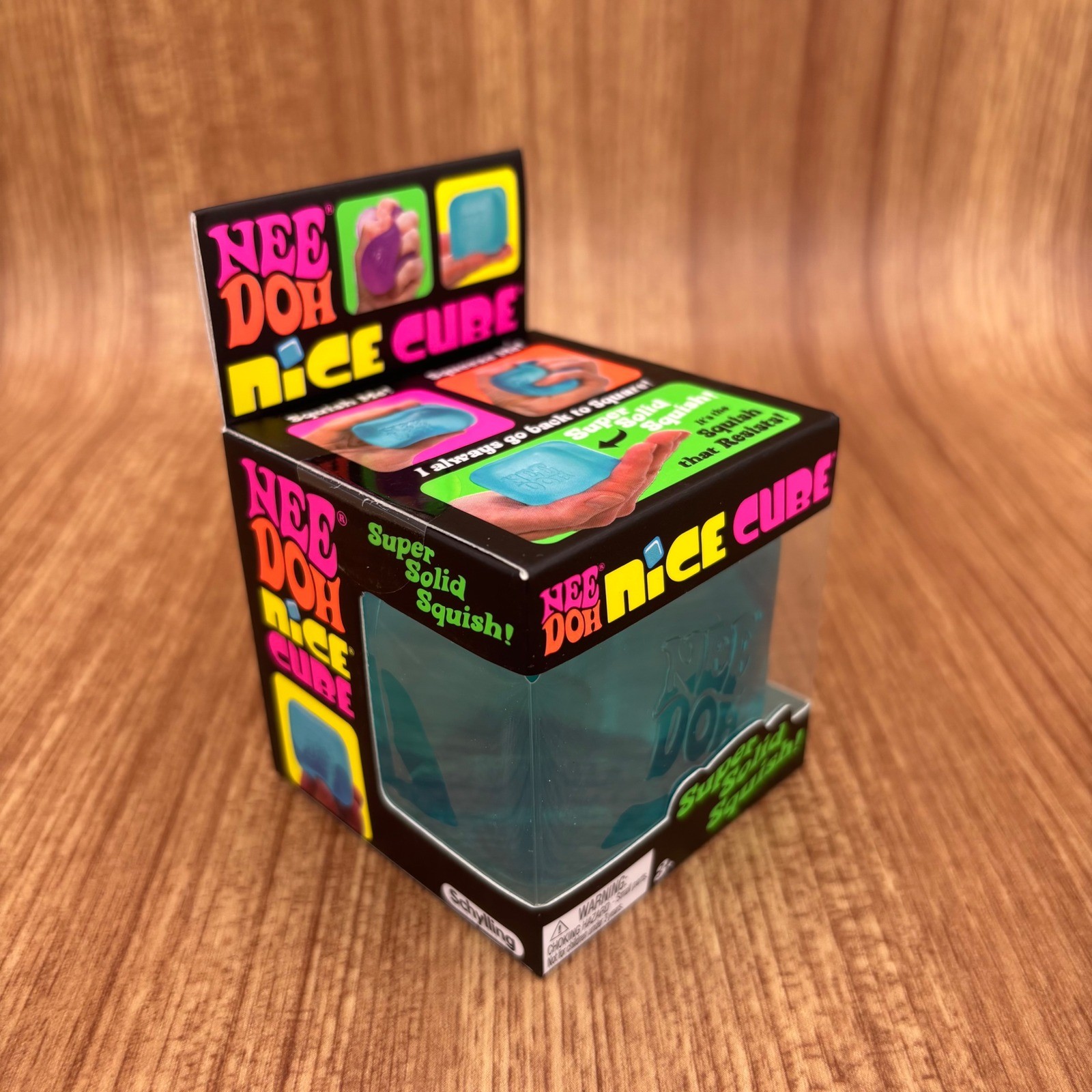 Schylling NeeDoh Nice Cube Fidget Toy Unisex OS Blue Super Solid Squish NEW