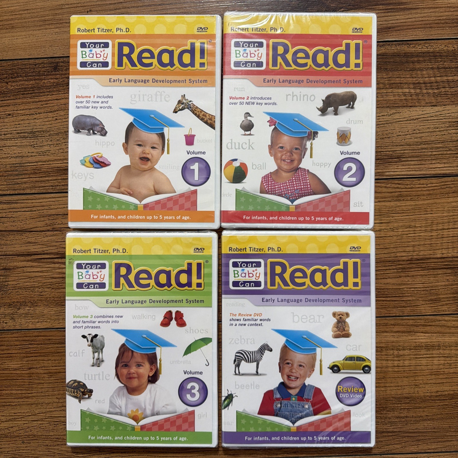 Lot Of 4 Your Baby Can Read DVD Early Learning Workshop Robert Titzer – 3 Sealed