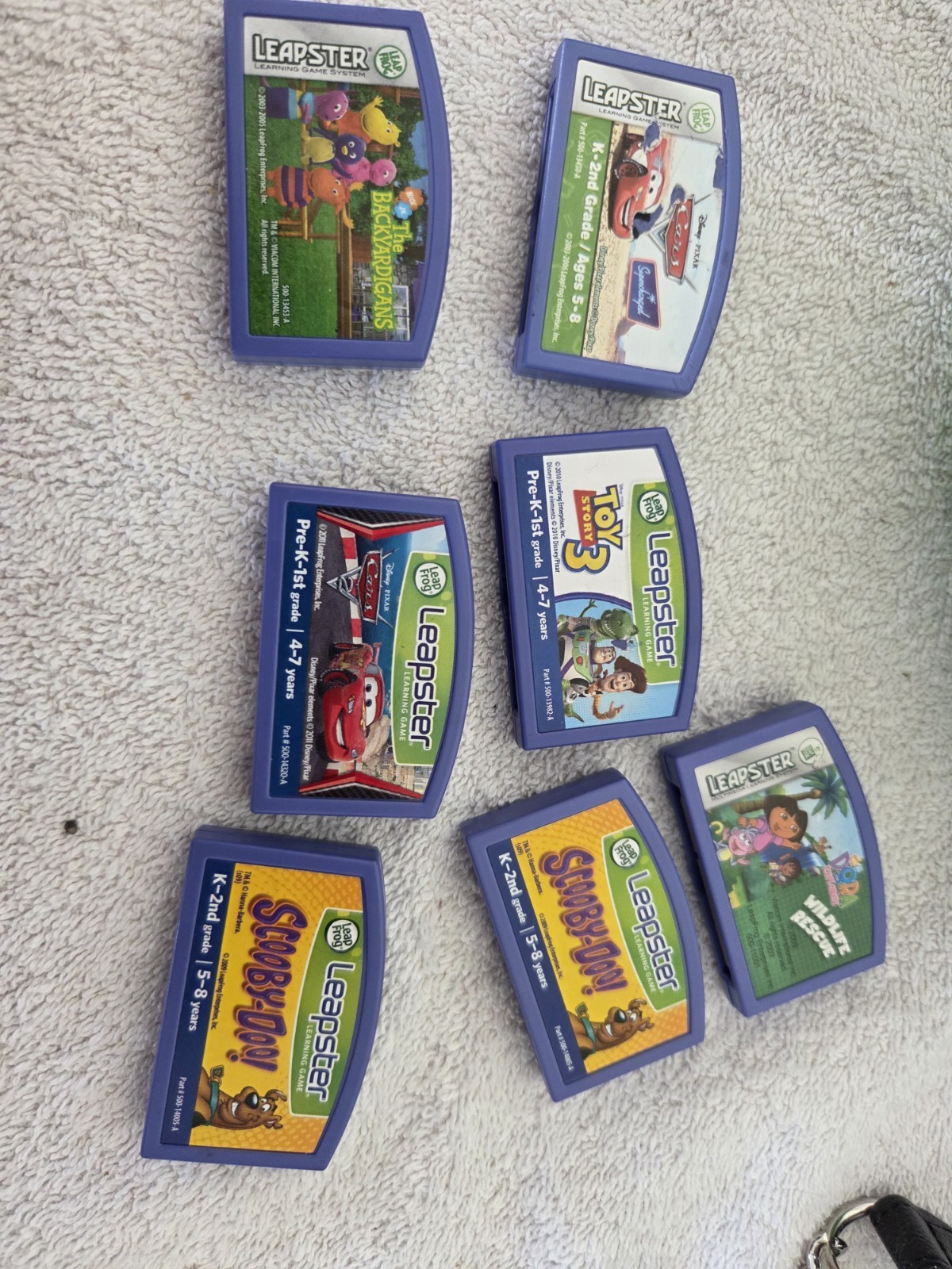 Leapster2 Handheld Learning Game System Green Blue Untested With 7 Games