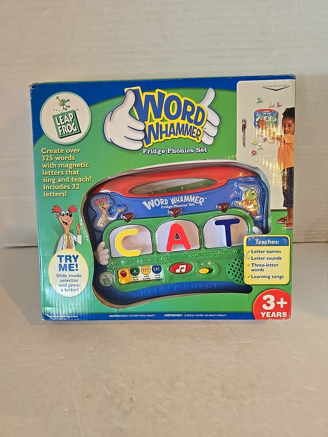 NEW Leap Frog Word Whammer Fridge Phonics Set 32 Magnetic Letters 325 Words Toy