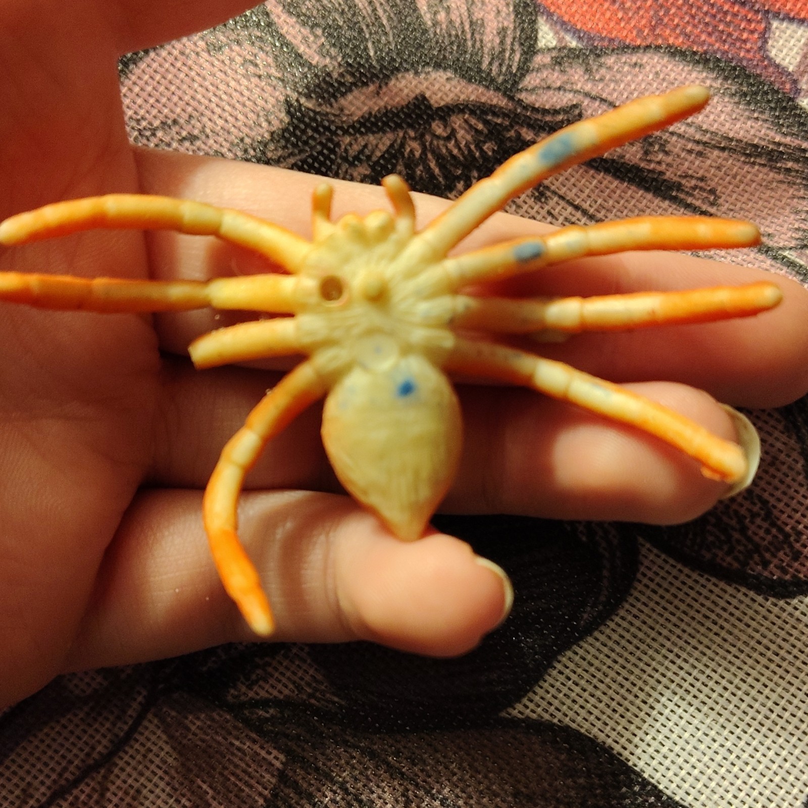 Orange Plastic Spider Educational Toy Animal Figure for Ages 4-7 & 8-11 Years