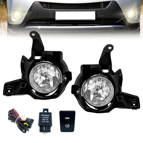 Fog Lights Compatible With 2013 2014 2015 RAV4 Front Bumper Lights Halogen