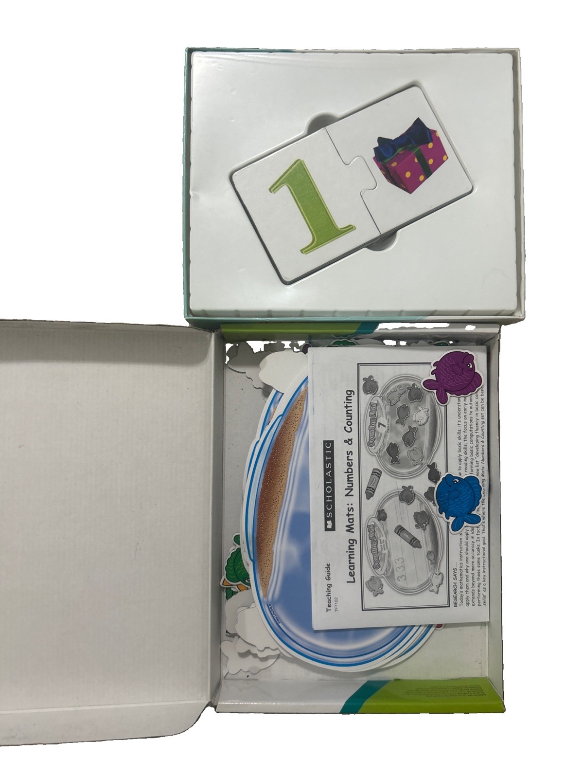 Scholastic Learning Mats Numbers & Counting + Match The Numbers Game Lot K-2