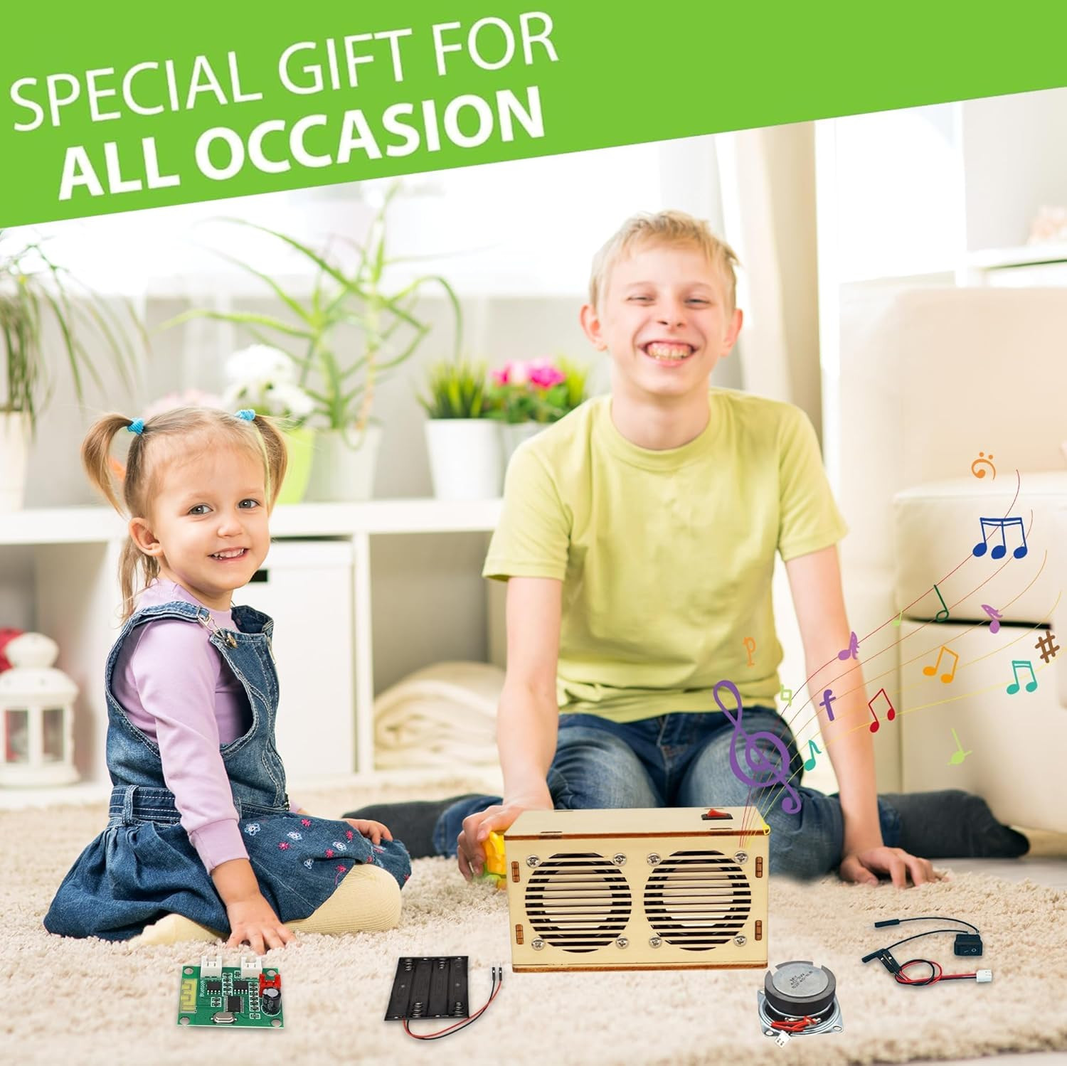 DIY Bluetooth Speaker Kit, Stem Projects for Kids Ages 8-12, Science STEM Kits f