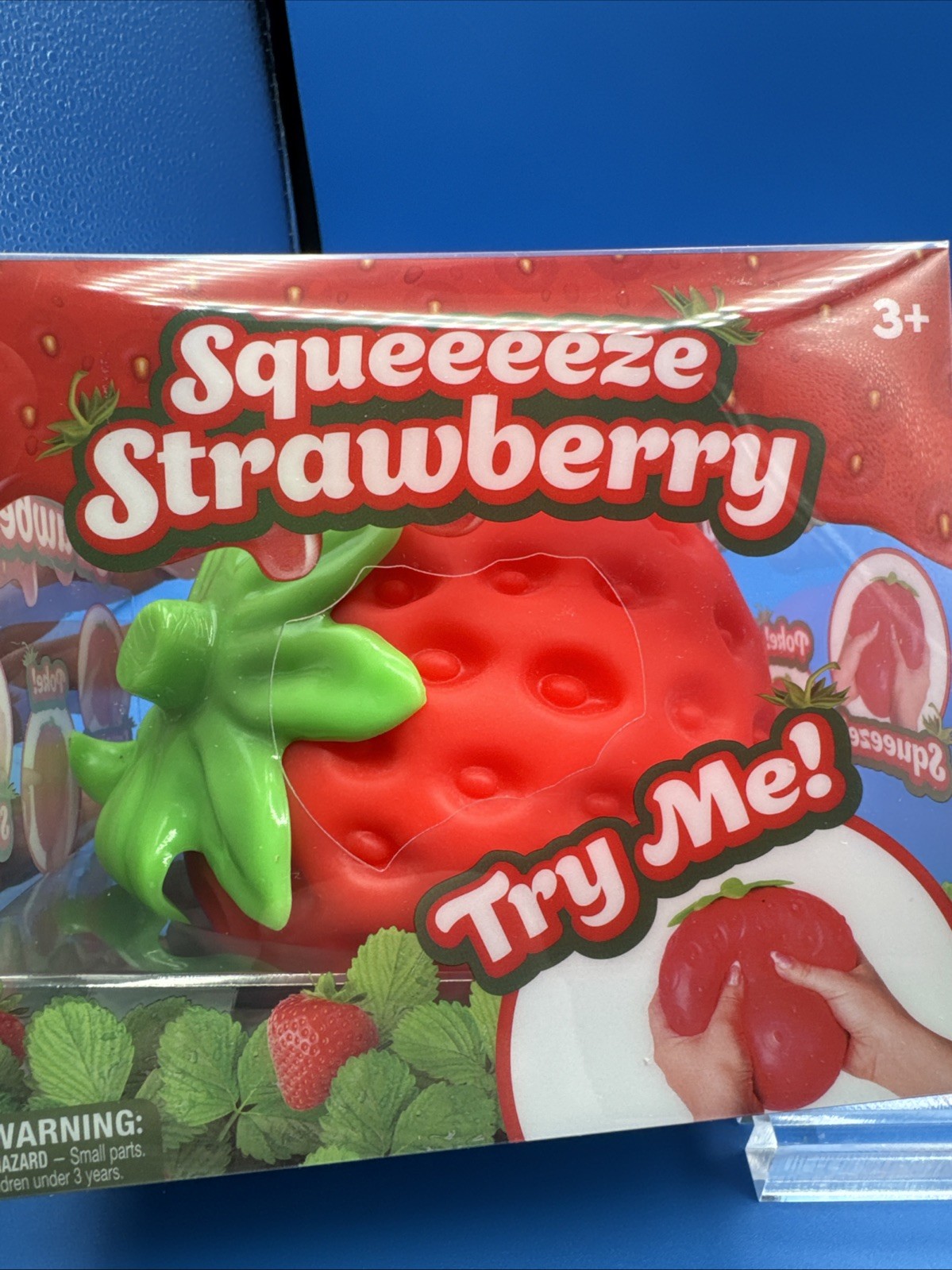 Lot of 2 Sunny Days & Toy-Mendous Squeeze Squishy Strawberry & Cheese New 2026