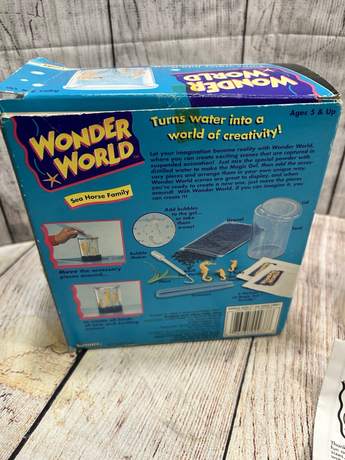 Kenner Wonder World Aquarium 1995 Seahorse Family Playset Open Box Complete