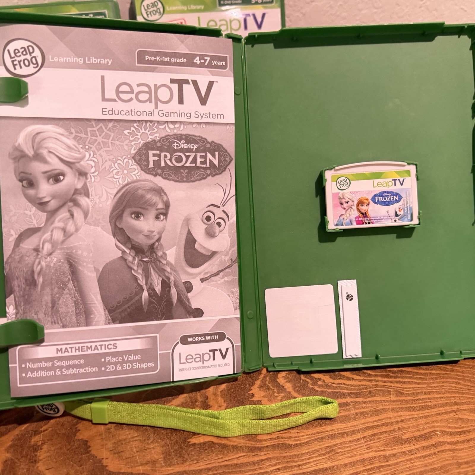 Leap Frog Leap TV Game Controller & Lot Of 4 Sports Frozen Dance Kart Racing