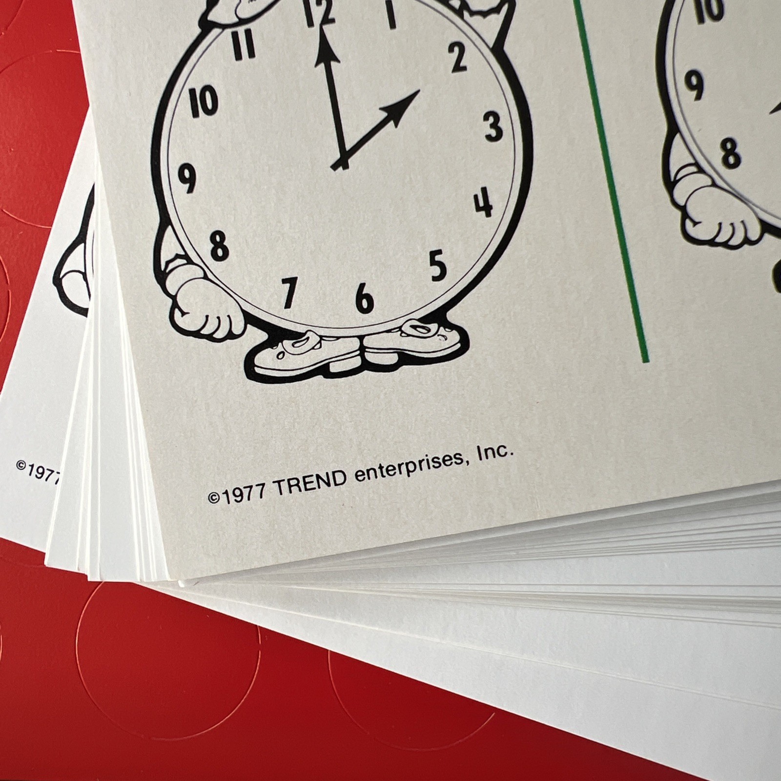 NIOB Bingo Telling Time 2-36 Players Vintage TREND Beginning Educational Aid