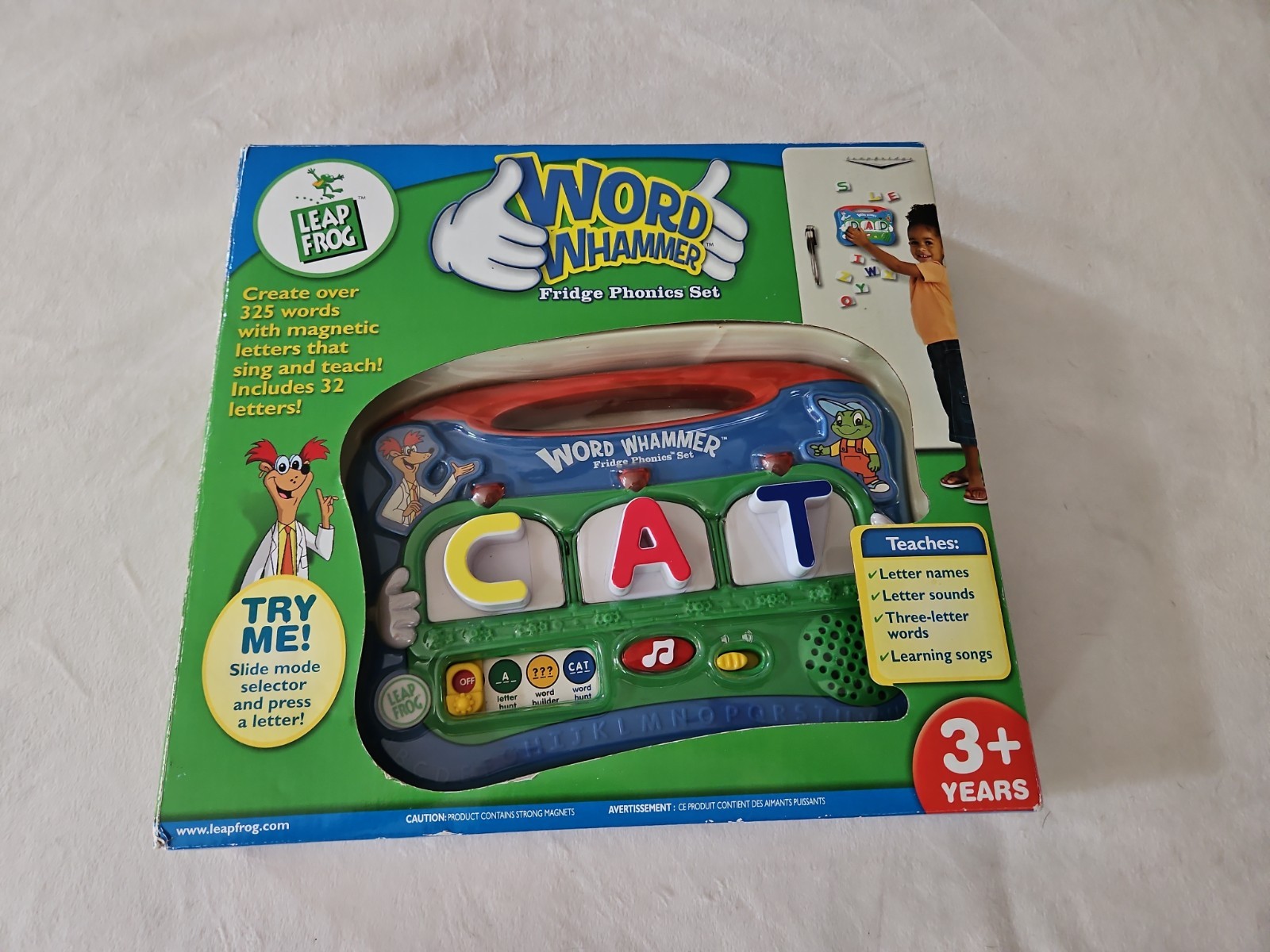 NEW Leap Frog Word Whammer Fridge Phonics Set 32 Magnetic Letters 325 Words Toy