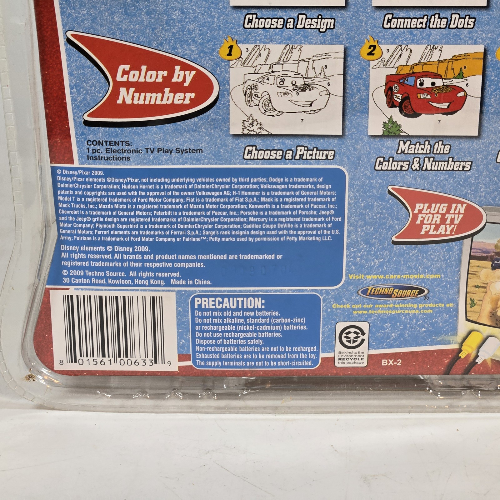 Disney Pixar Cars Interactive Coloring Book Electronic TV Learning System Ages
