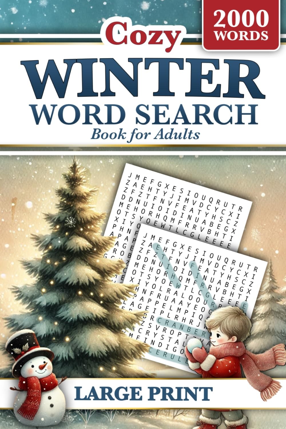 Winter Word Search Book for Adults Large Print: 2000 Words to Find – 84 Big…