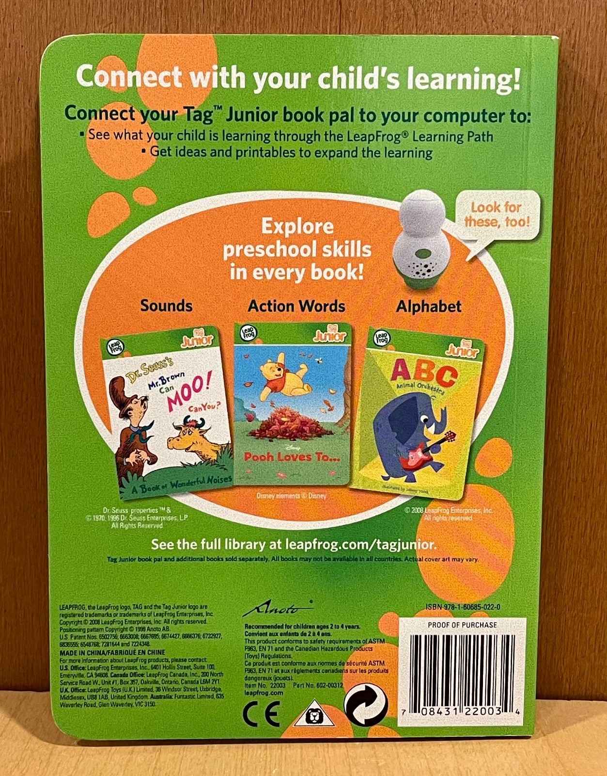 Leap Frog Leapfrog Tag Junior (6) Hardcover Books Dora Toy Story Panda Numbers
