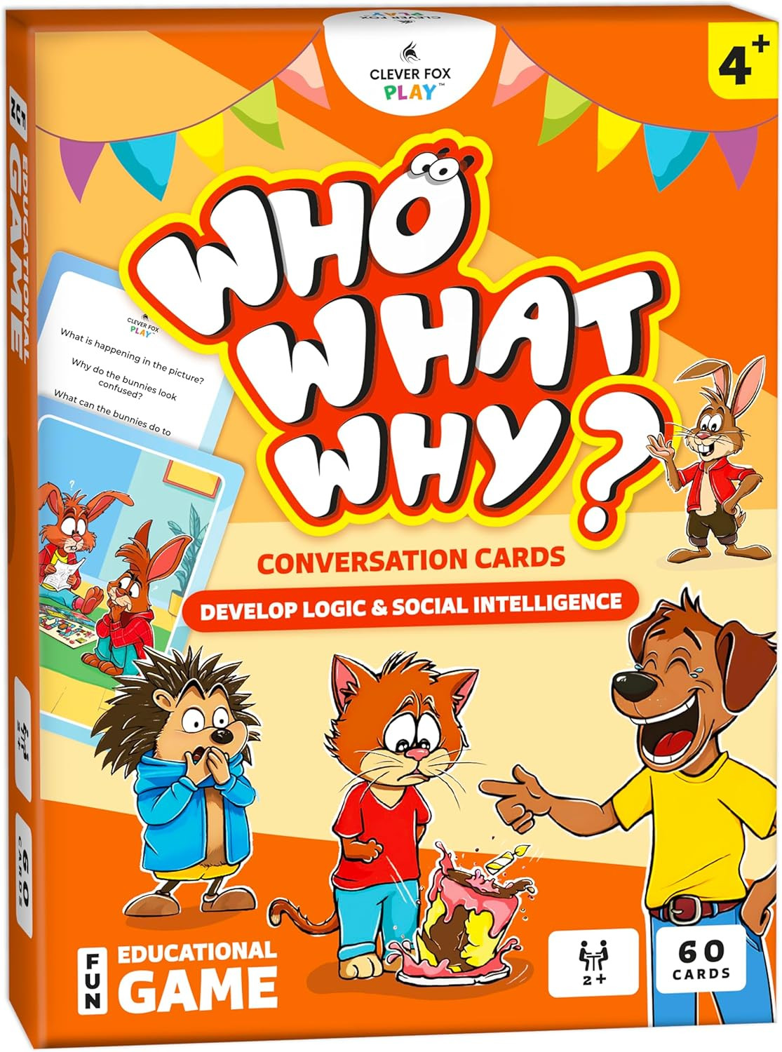 Who What Why Conversation Cards for Kids – Learning Game for Social Skills, Emot