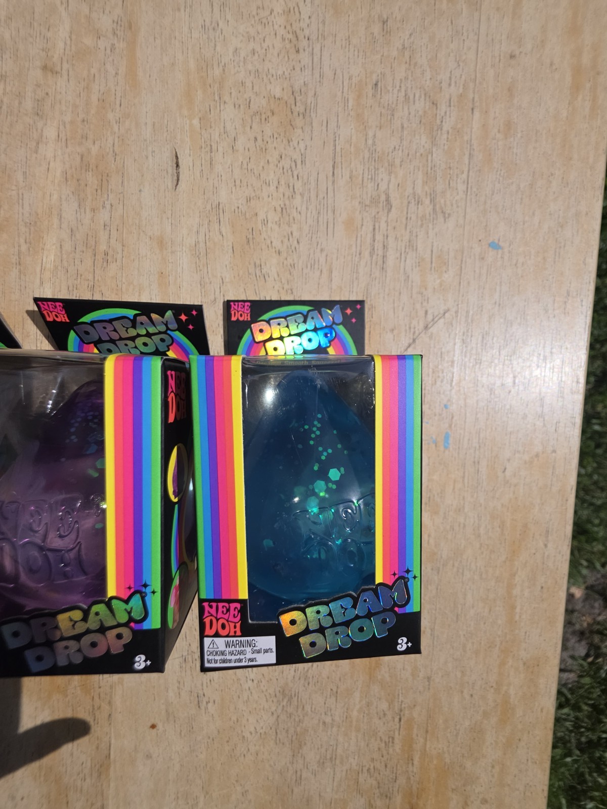 ​NeeDoh Dream Drop Lot of 3 Schylling Sensory Fidget Squish Toy Blue & Purple…