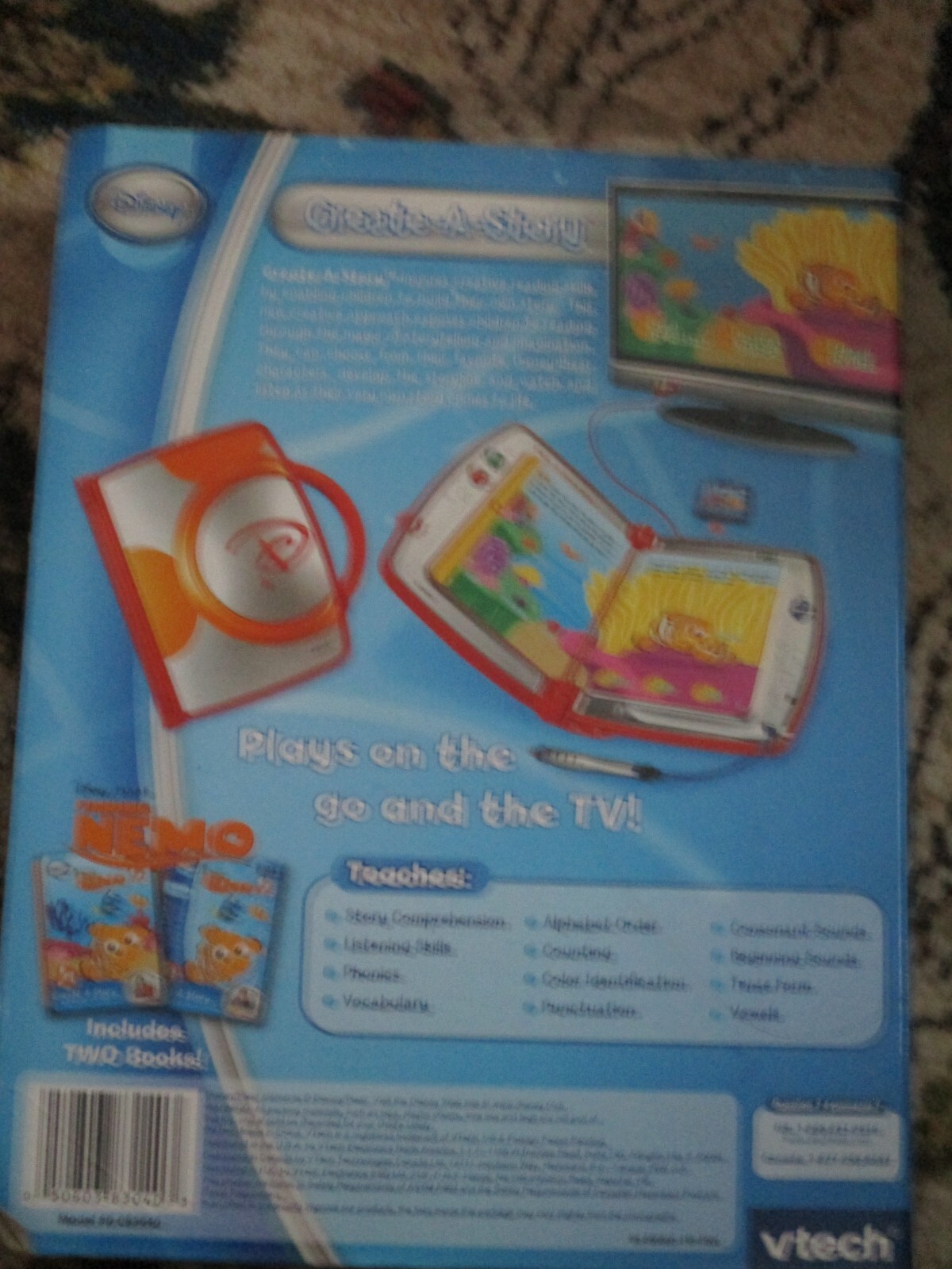 Disney vtech Create-A-Story Finding Nemo Kids Builds Early Reading Skills NEW