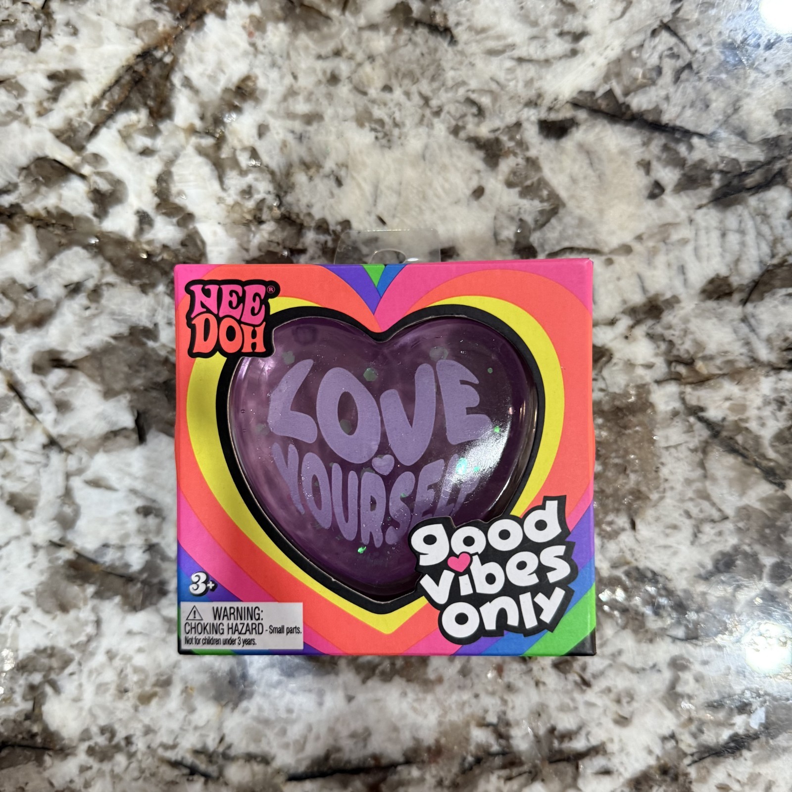 NeeDoh Good Vibes Heart Squishy Stress Fidget Toy Schylling Sensory Color NEW