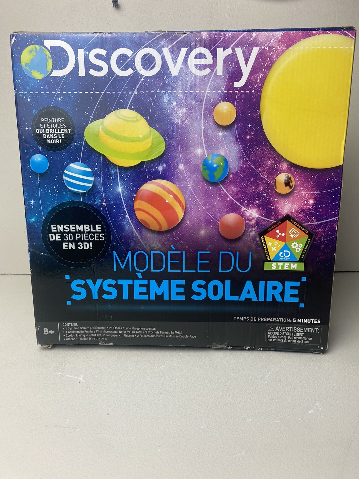 Discovery Channel Kids STEM 3D Glowing Solar System Stars Planet Model Kit NEW