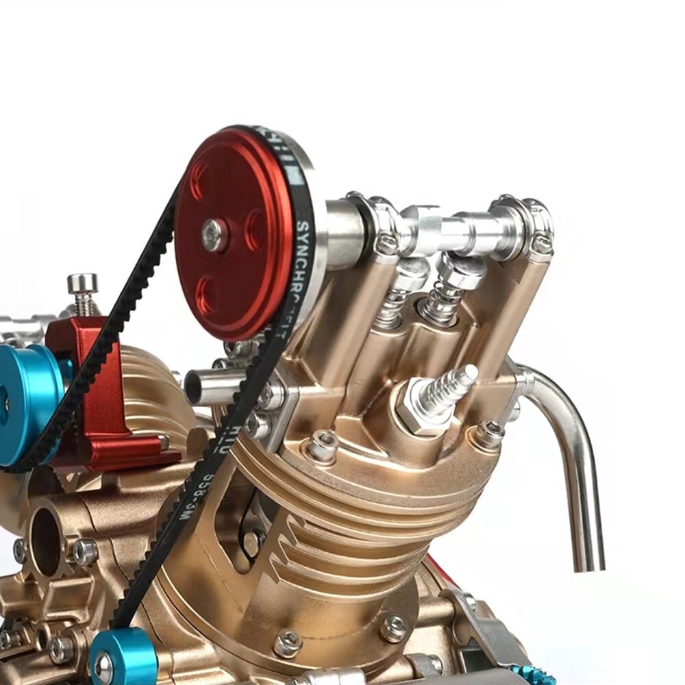 DM114 V2 Engine Model Car Metal Model Engine Kit Unassembled Toy Collection