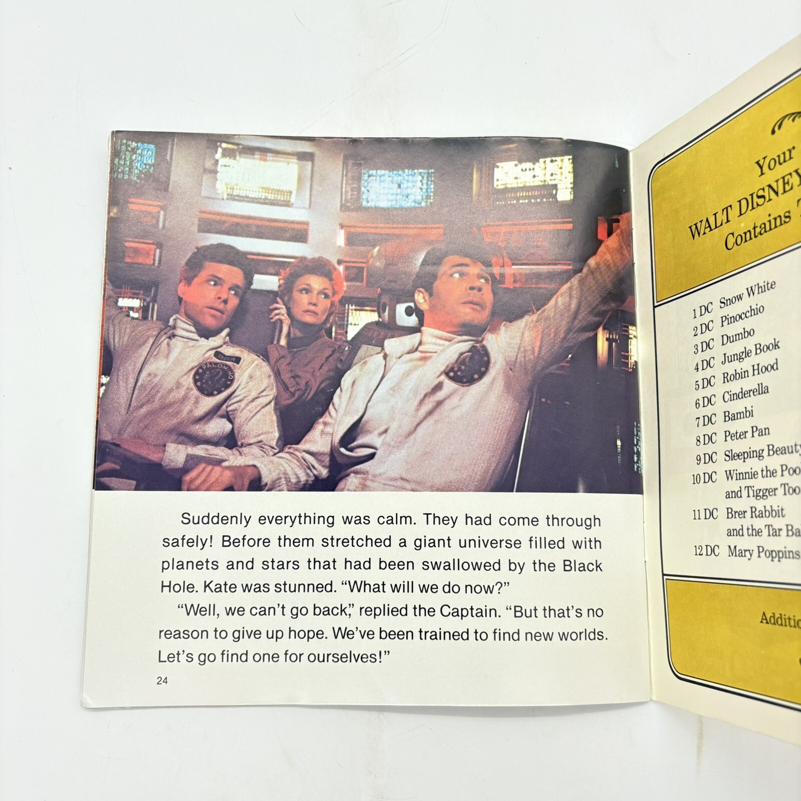 The Black Hole 24 Page Read-Along Book No Tape Disney Storyteller Vtg 1979 EUC