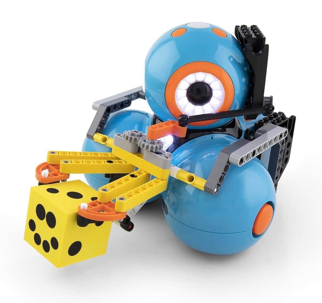 Wonder Workshop Dash Robot Lot W/ Launcher, Gripper and Sketch Accessory Packs