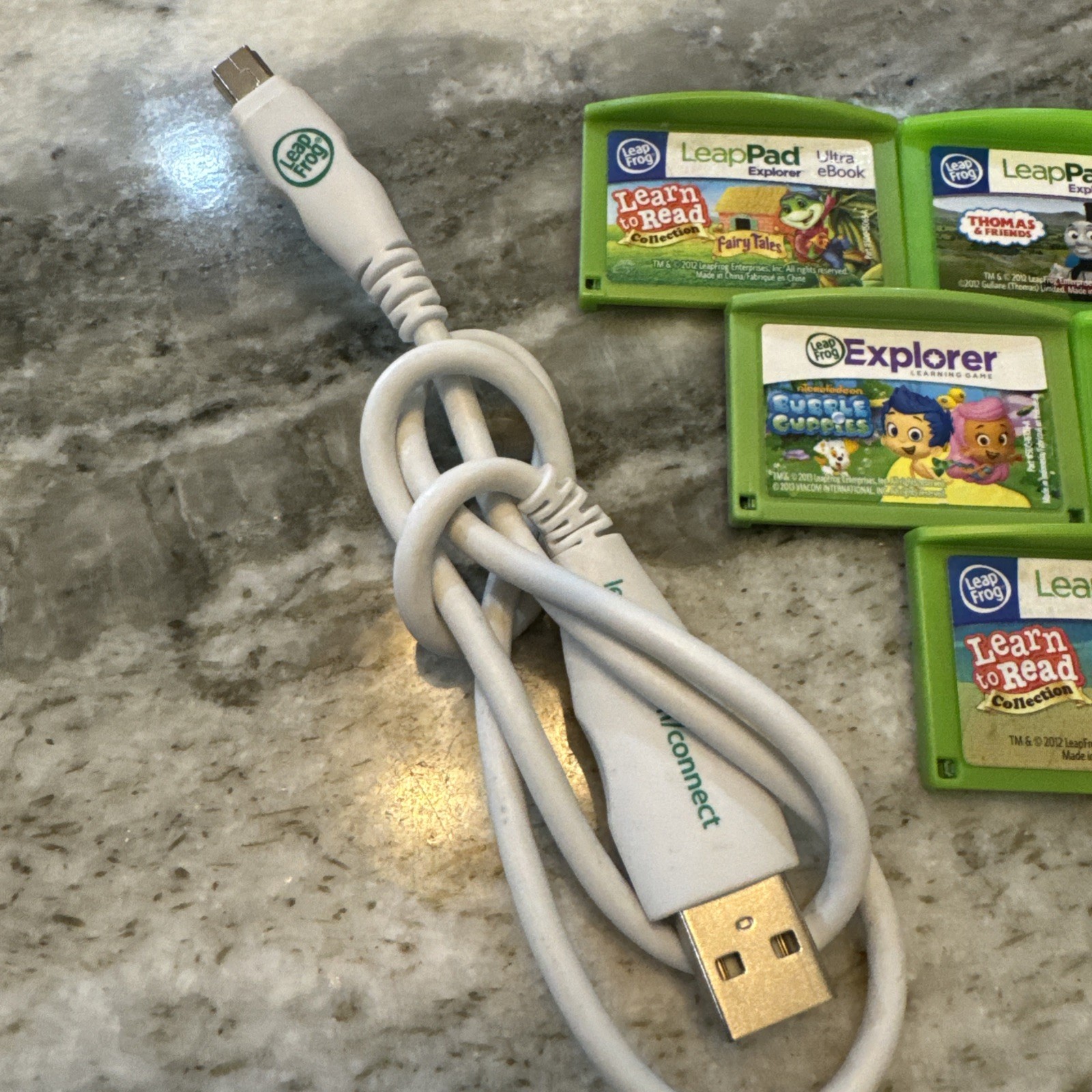 LeapFrog LeapPad 2 Green Kids Tablet + 10 Cartridges, Stylus, Extra USB Cord