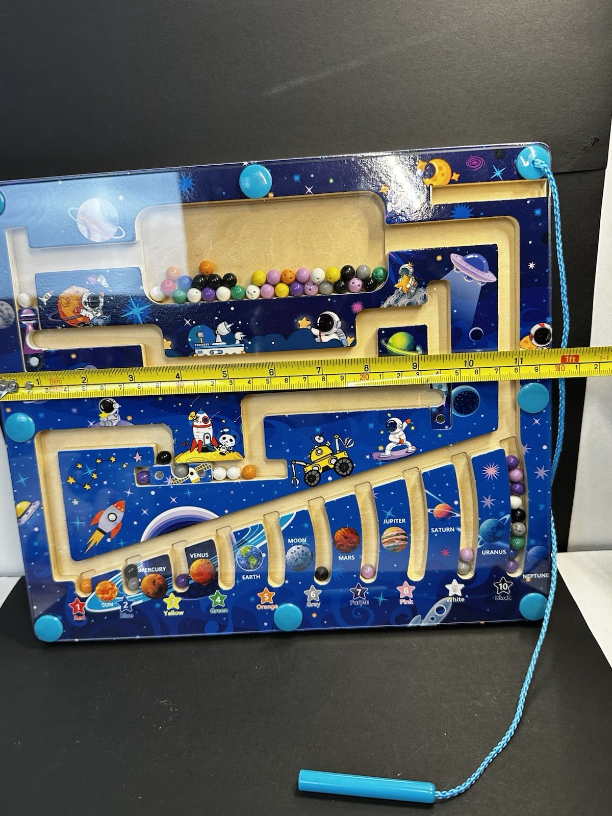 Montessori Magnetic Outer Space Maze, Fun Learning-Color/Numbers for 3-5