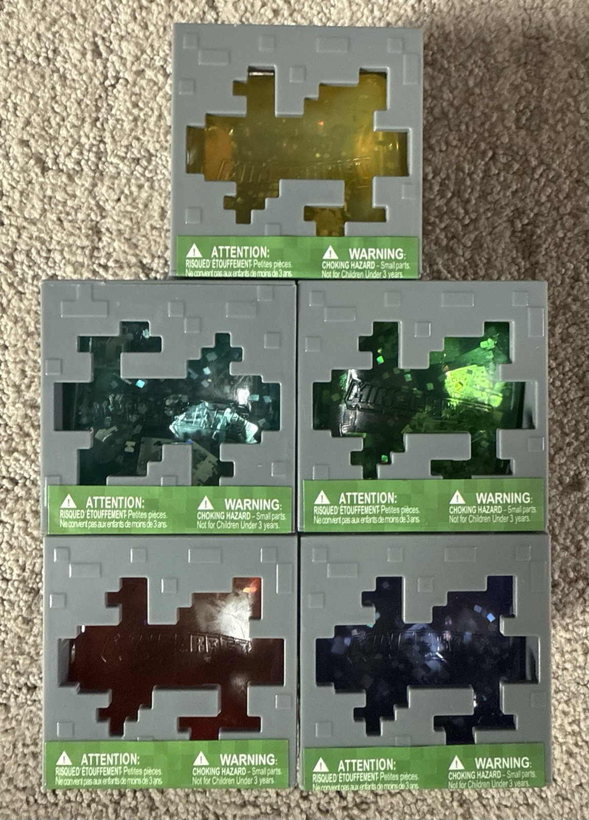 MINECRAFT JELLY CUBES – Viral Squishy IN HAND NEW + RARE – Complete Set [5]🧨 ✅