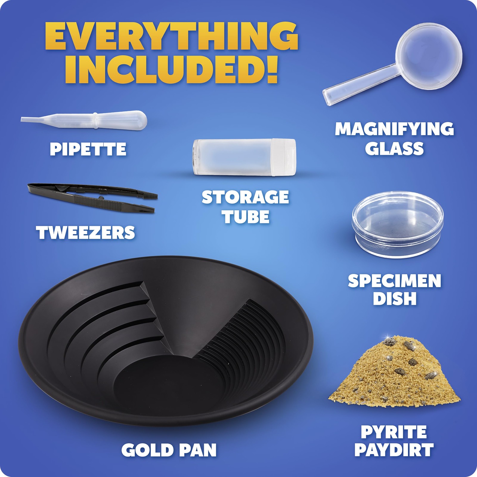 Blue Marble Gold Panning Kit for Kids Learn to Pan for Gold, Includes Pay Di…