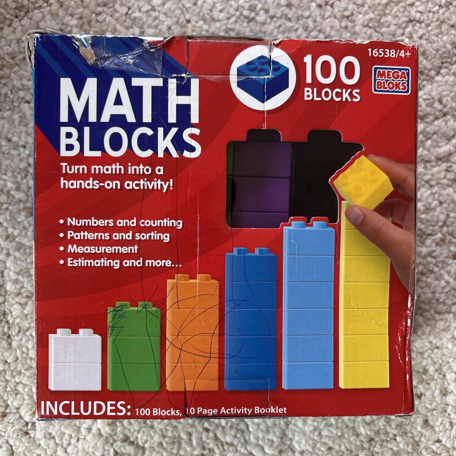 Mega Bloks Math Blocks Counting Bricks Educational Number Blocks READ
