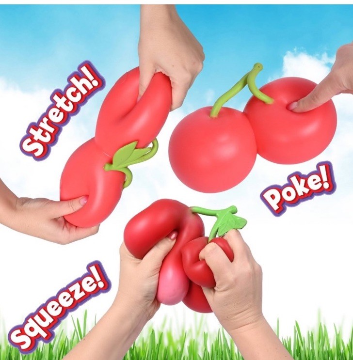 Squeeezy Squishy Sunny Days Toymendous Cherries JUMBO Squeeze Toy Free Shipping