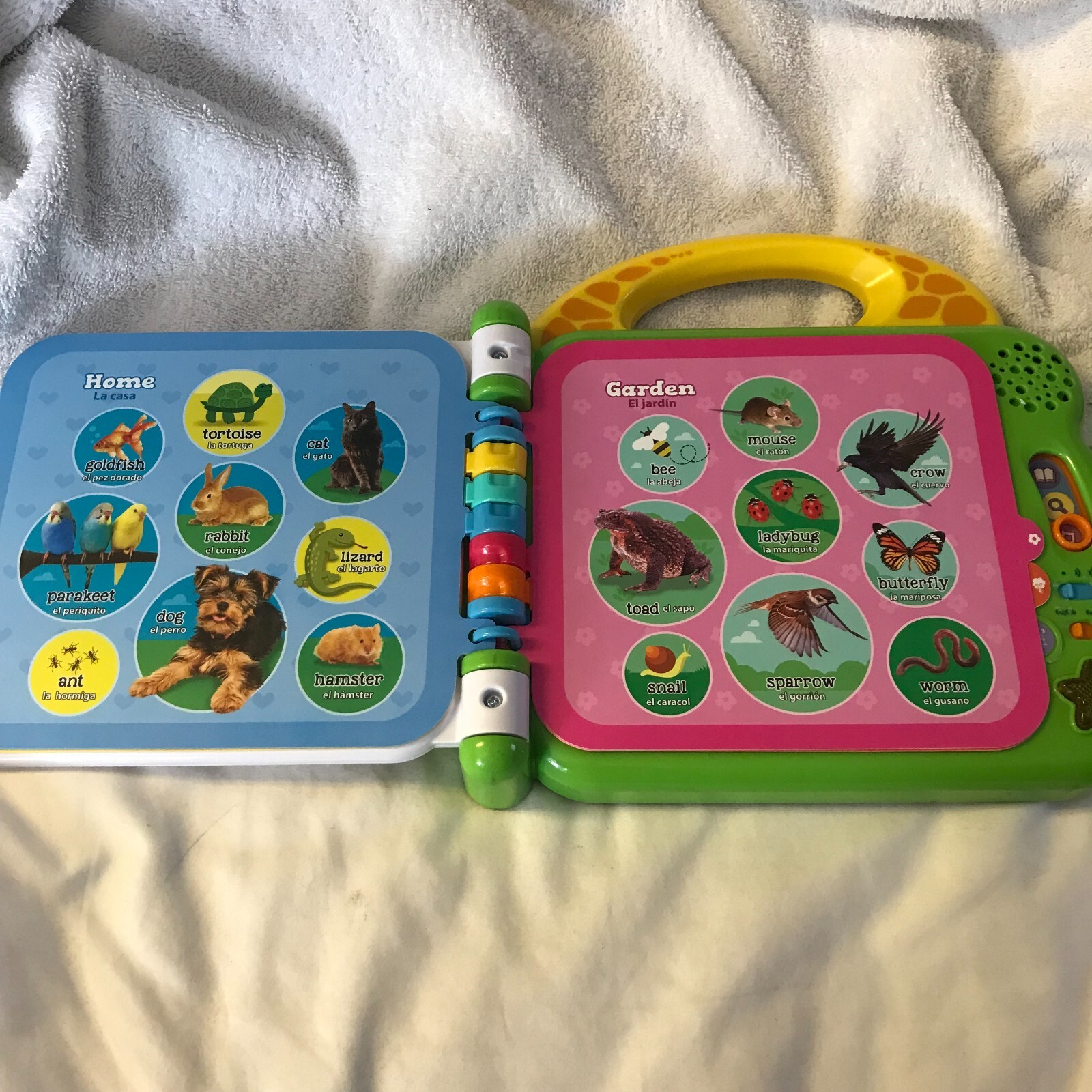 Leap Frog 100 Animals Book Spanish English Bilingual Teaching Learning