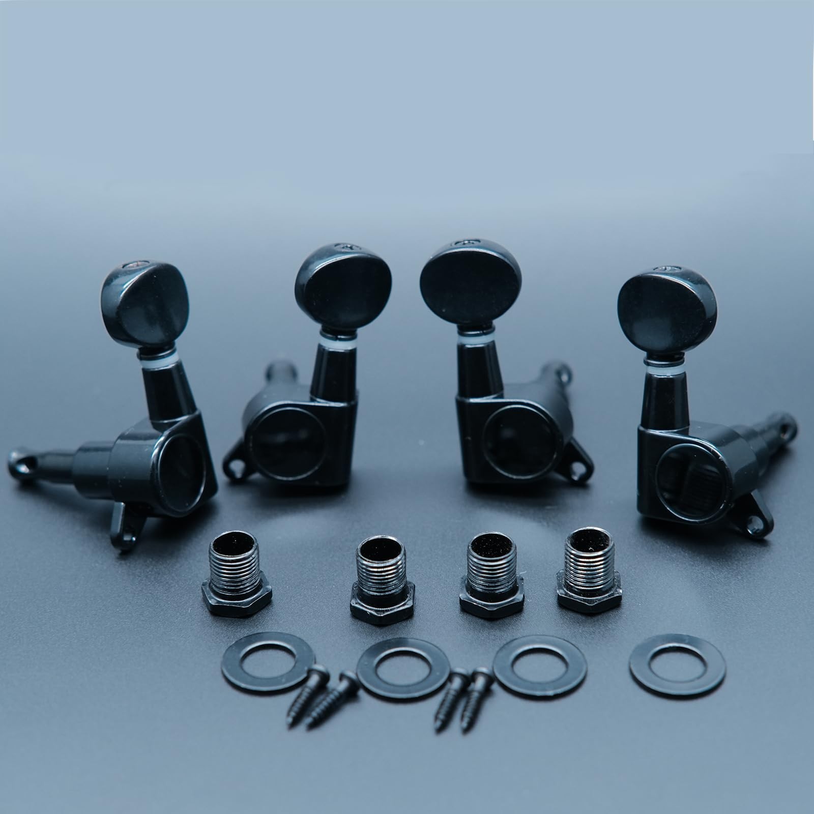 2R2L Ukulele Tuning Pegs Parts,Small oval Concave Button Sealed-gear String T…