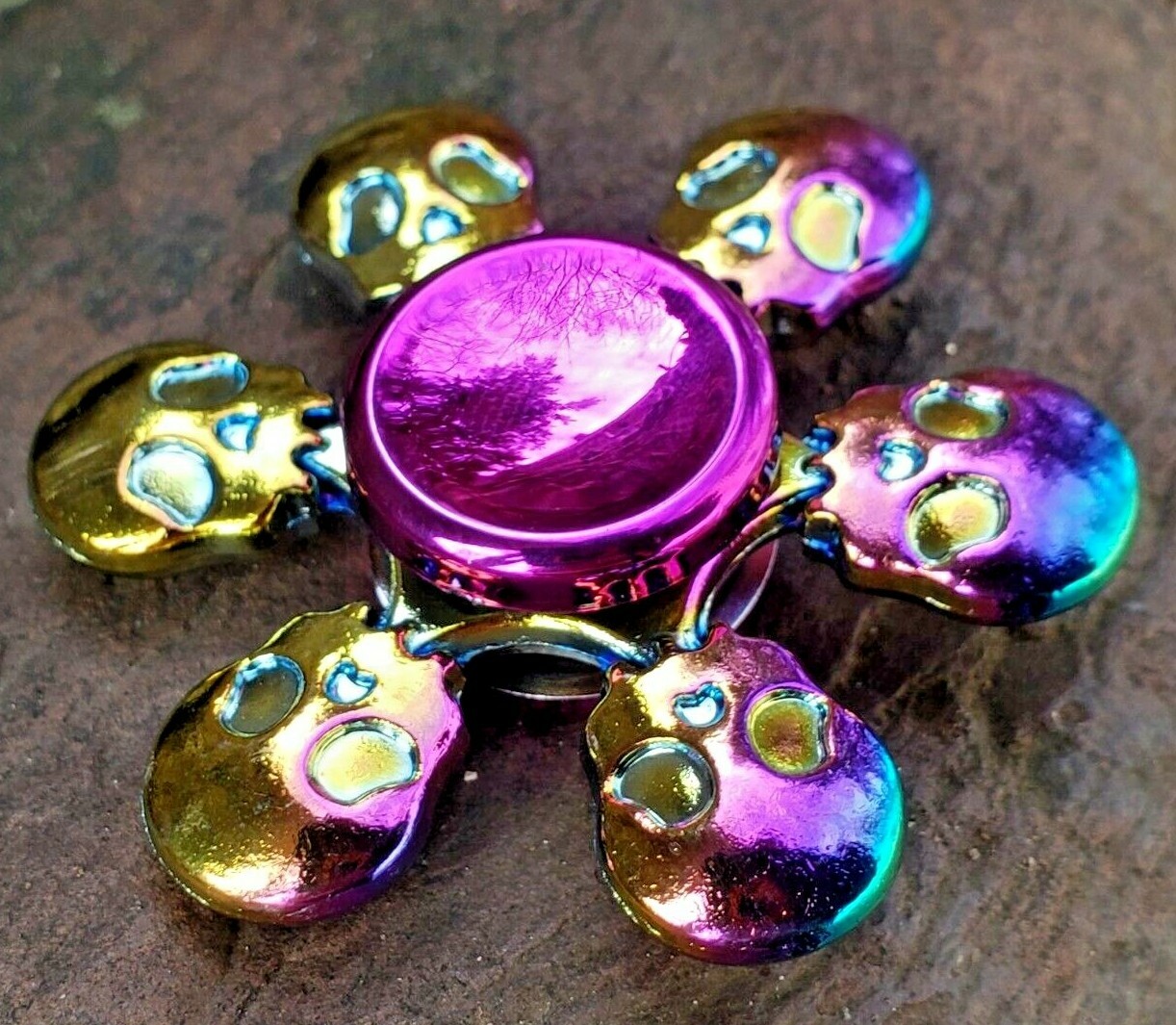 Rainbow Ghosts Skulls Fidget Spinner Toy Kid Adults Boys Girls ADHD Focus Stress