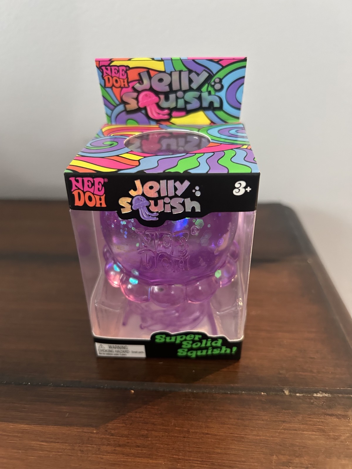 Purple NeeDoh Nee Doh Jelly Squish Super Solid Squish Authentic Jelly Fish